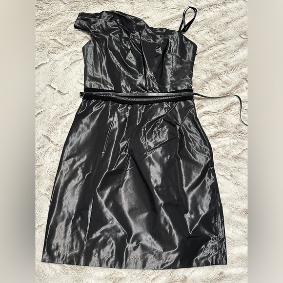 BCBGeneration Asymmetrical Pleated One Shoulder Cocktail Mini Dress - Picture 8 of 16